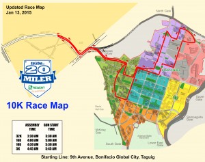 TakboPH 20 Miler 10K Race Map R2