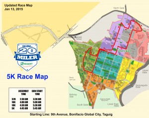 TakboPH 20 Miler 5K Race Map R2