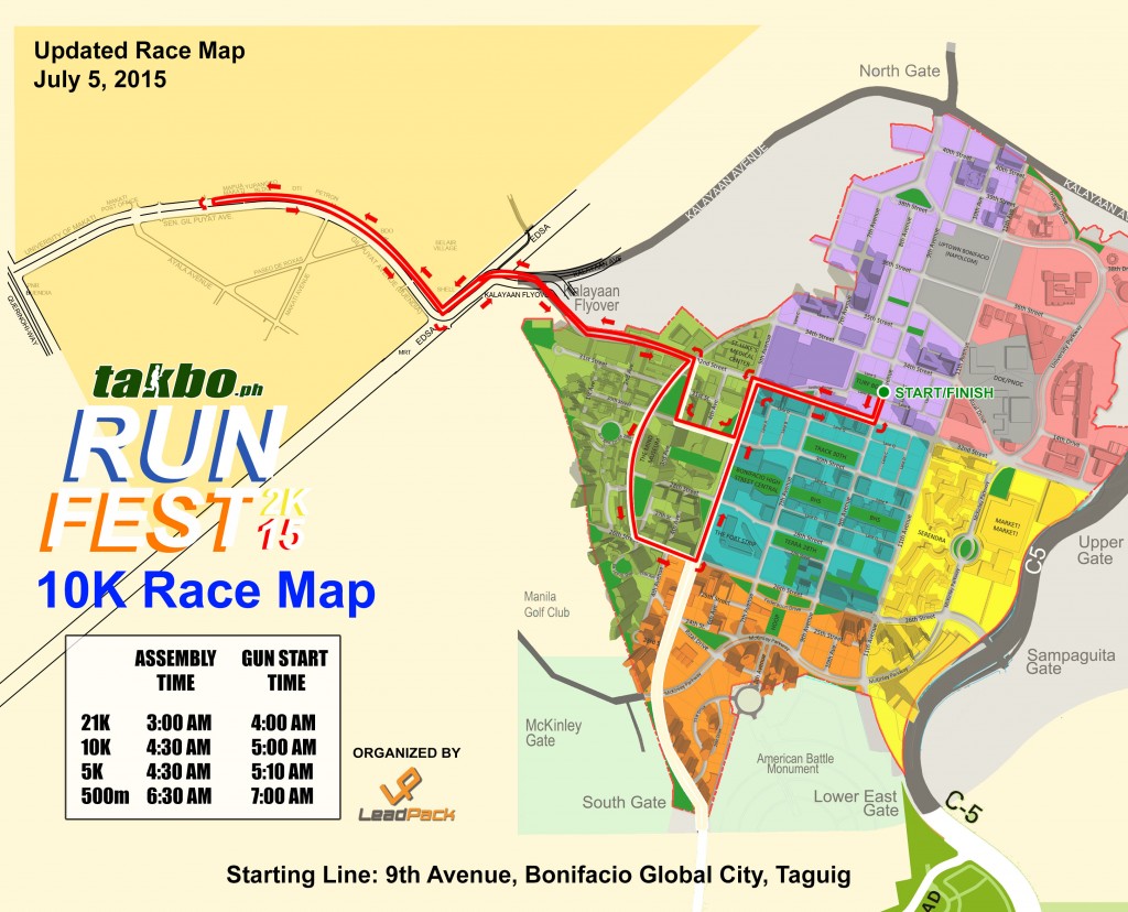 Runfest July2015 10K Race Map