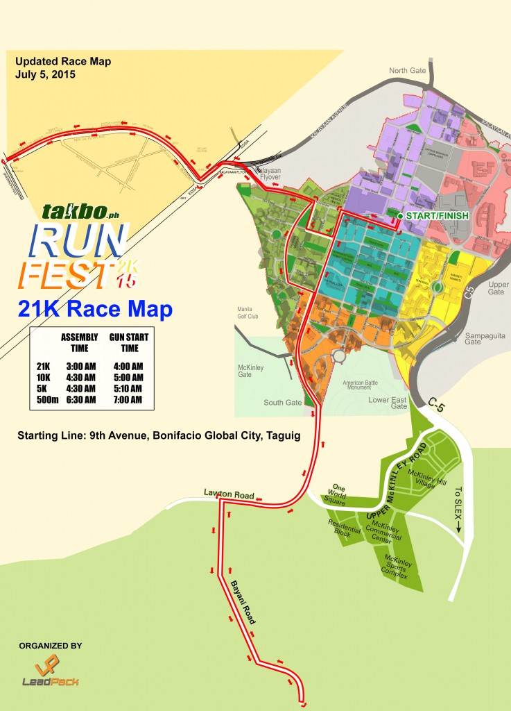 Runfest July2015 21K Race Map
