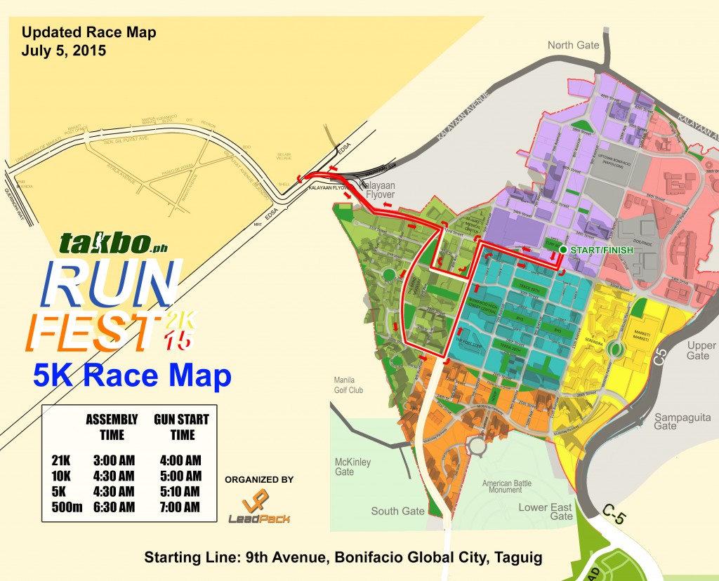Runfest July2015 5K Race Map