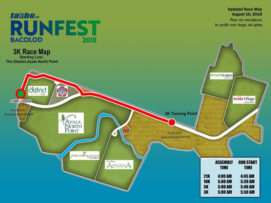 Runfest 2018 BCD - 3KM Route